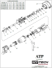 ATP ATP460HG-8 4 HP 8" HORIZONTAL GRINDER - 6,000 RPM - GRIP THROTTLE