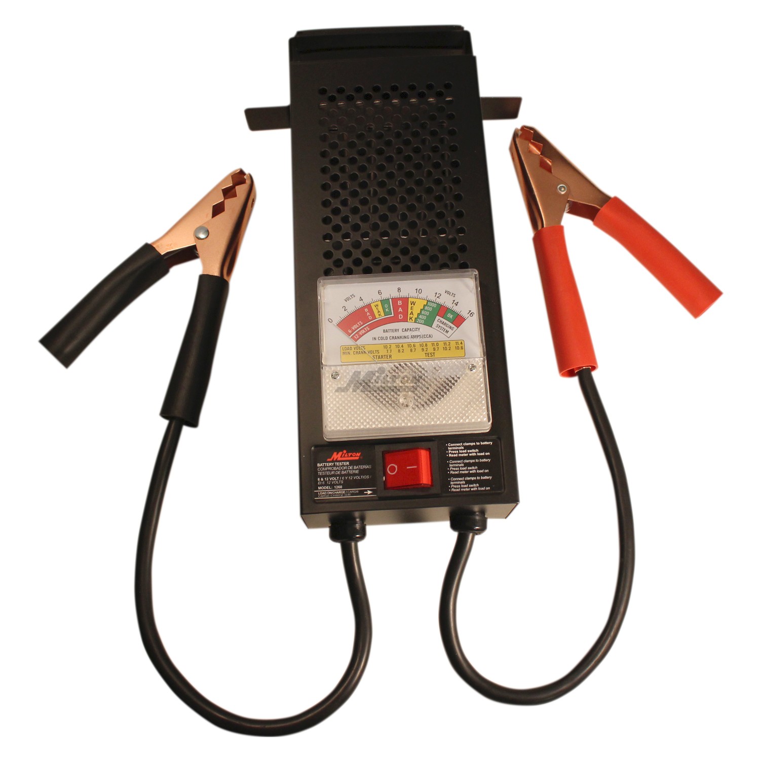 Milton 1260 100 Amp Battery Tester Diagnostic Tools Testers Smith