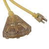 Bayco Products SL-741L 50' Cold Weather Extension Cord Lighted End & 3 Outlets, 15A