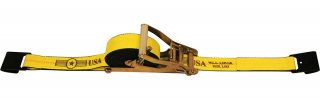 2" x 30' Self Contained Ratchet Strap with Flat Hooks