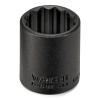 Wright Tool 34118 1/2" Dr x 9/16" Socket, 12 Pt, Standard, Black