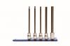 Wright Tool 361 3/8" Dr Long Hex Bit Socket Set, 4mm - 10mm, 5 Pc