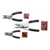 Wright Tool 9H1265K Retaining Ring Plier Set, 3 Pc, Plastic Box, Includes 9H1221S, 9H1234, 9H65 and Replaceable Tips